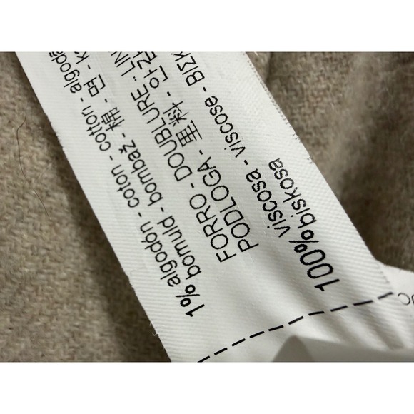 ZARA Beige Shawl‎ Collar Belted Long Coat XS Minimalistic - Picture 10 of 12